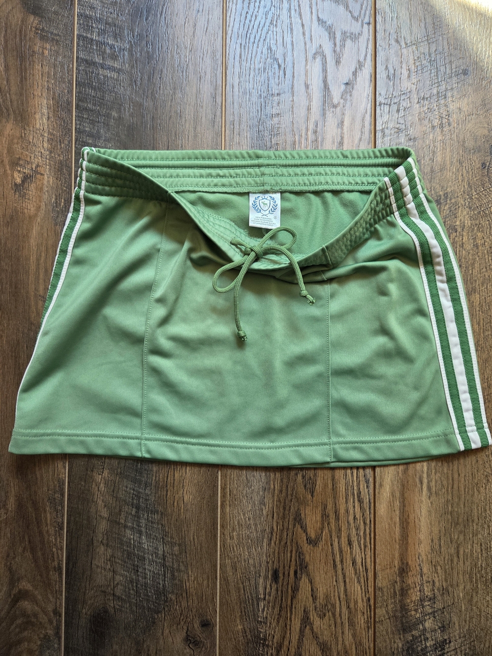 Abercrombie & Fitch Vintage Y2K Green Track Mini Skirt Side Stripe Low Rise S